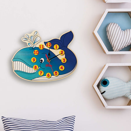 Orologio Da Parete - Balena Per Cameretta Bambini in Legno Dida