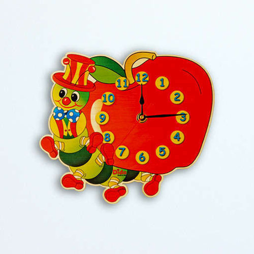 Orologio Da Parete - Brucomela Per Cameretta Bambini in Legno Dida