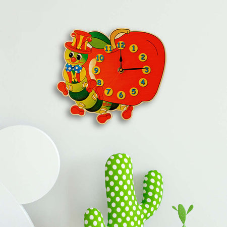 Orologio Da Parete - Brucomela Per Cameretta Bambini in Legno Dida