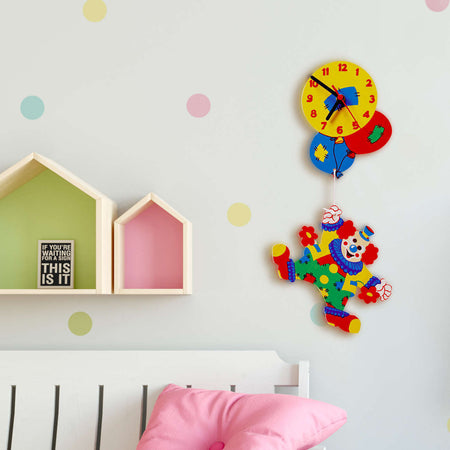 Orologio Da Parete - Clown Da Appendere per Cameretta Bambini Dida
