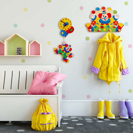 Orologio Da Parete - Clown Da Appendere per Cameretta Bambini Dida