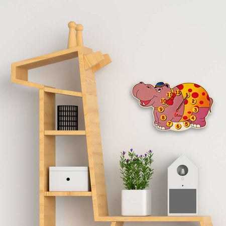Orologio Da Parete - Ippopotamo per Cameretta Bambini Dida