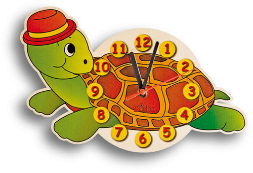 Orologio Da Parete - Tartaruga Per Cameretta Bambini in Legno Dida