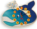 Orologio Da Parete - Balena Per Cameretta Bambini in Legno Casa e cucina/Decorazioni per interni/Decorazioni cameretta ragazzi/Orologi Dida - Ragusa, Commerciovirtuoso.it