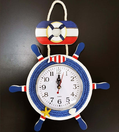 OROLOGIO DA PARETE ANALOGICO TIMONE MARINO BLU BIANCO ROSSO DESIGN CASA UFFICIO Casa e cucina/Decorazioni per interni/Orologi/Orologi da parete Trade Shop italia - Napoli, Commerciovirtuoso.it