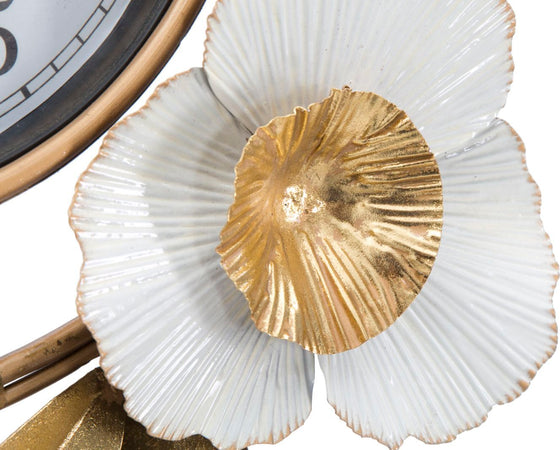 Orologio-da-parete-con-fiori-e-foglie-decorative-per-salotto-e-cucina