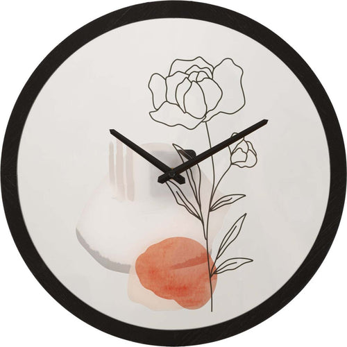 Orologio-da-parete-con-rose-struttura-in-ferro-e-vetro-per-salotto-e-cucina