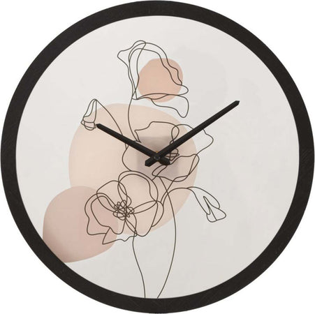 Orologio-da-parete-con-rose-struttura-in-ferro-e-vetro-per-salotto-e-cucina