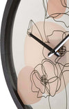 Orologio-da-parete-con-rose-struttura-in-ferro-e-vetro-per-salotto-e-cucina