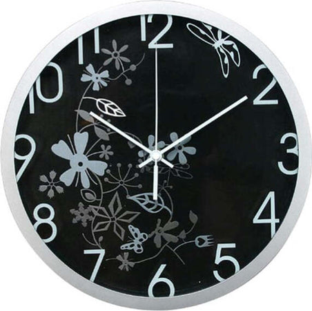 Orologio da parete Flowers - diametro 30 5 cm - nero - Methodo Casa e cucina/Decorazioni per interni/Orologi/Orologi particolari/Stazioni meteorologiche Eurocartuccia - Pavullo, Commerciovirtuoso.it