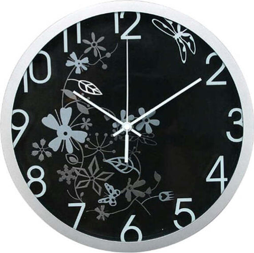 Orologio da parete Flowers - diametro 30 5 cm - nero - Methodo Casa e cucina/Decorazioni per interni/Orologi/Orologi particolari/Stazioni meteorologiche Eurocartuccia - Pavullo, Commerciovirtuoso.it