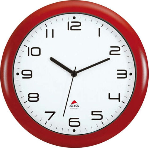Orologio da parete Hornew - diametro 30 cm - rosso - Alba Casa e cucina/Decorazioni per interni/Orologi/Orologi particolari/Stazioni meteorologiche Eurocartuccia - Pavullo, Commerciovirtuoso.it