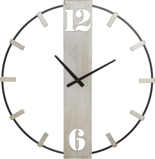 Orologio-da-parete-in-ferro-color-argento-e-nero-per-salotto-e-cucina
