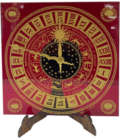 Orologio Da Parete Medio Rosso in Vetro Di Murano Orologio Quadrante Della Torre Dell'orologio Di Venezia 24h 100% Vetro Di Murano Venezia
