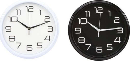 Orologio-Da-Parete-Muro-Analogico-Per-Cucina-Stanza-Casa-30cm-Bianco-Nero-186866