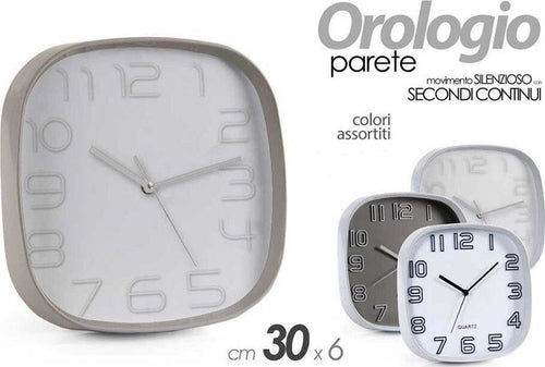Orologio Da Parete Quadrato 30x6 Cm Elegante Silenzioso Colori Assortiti 684104 Casa e cucina/Decorazioni per interni/Orologi/Orologi da parete Trade Shop italia - Napoli, Commerciovirtuoso.it