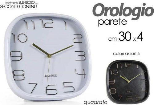 Orologio Da Parete Quadrato Silenzioso 30x4cm In Plastica Vari Colori Ass 768194 Casa e cucina/Decorazioni per interni/Orologi/Orologi da parete Trade Shop italia - Napoli, Commerciovirtuoso.it