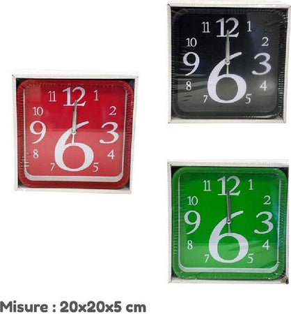 Orologio Da Parete Quarzo Muro Quadrato Colorato Casa Arredamento 20 X 20 X 5 Cm Casa e cucina/Decorazioni per interni/Orologi/Orologi da parete Trade Shop italia - Napoli, Commerciovirtuoso.it