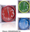 Orologio Da Parete Quarzo Muro Tondo Colorato Casa Arredamento 23.5x23.5x2.5cm Casa e cucina/Decorazioni per interni/Orologi/Orologi da parete Trade Shop italia - Napoli, Commerciovirtuoso.it