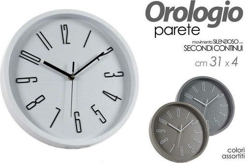 Orologio Da Parete Tondo 31x4cm Classico Vari Colori Movimento Silenzioso 774645 Casa e cucina/Decorazioni per interni/Orologi/Orologi da parete Trade Shop italia - Napoli, Commerciovirtuoso.it