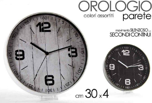 Orologio Da Parete Tondo Movimento Silenzioso 30x4cm Plastica Vari Colori 738869 Casa e cucina/Decorazioni per interni/Orologi/Orologi da parete Trade Shop italia - Napoli, Commerciovirtuoso.it