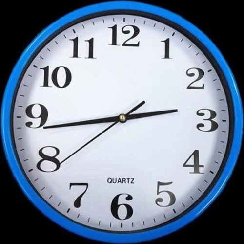 Orologio Da Parete Tondo Quarzo Muro Cornice Blu Diametro 22 Cm Casa, arredamento e bricolage > Accessori Casa > Orologi e Sveglie Trade Shop italia - Napoli, Commerciovirtuoso.it