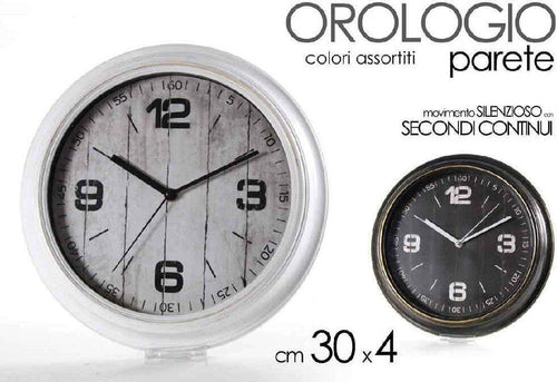 Orologio Da Parete Tondo Silenzioso 30x4 Cm In Plastica Colori Assortiti 738852 Casa e cucina/Decorazioni per interni/Orologi/Orologi da parete Trade Shop italia - Napoli, Commerciovirtuoso.it