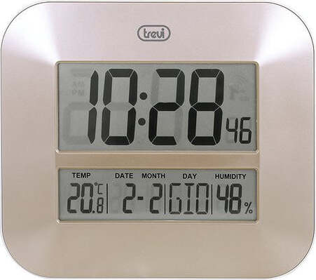 Orologio-da-parete-Trevi-OM352015-Multifunzione-con-Termometro-Bronzo