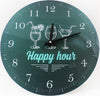 Orologio da parete vetro happy hour Casa e cucina/Decorazioni per interni/Orologi/Orologi da parete Led Mall Home - Napoli, Commerciovirtuoso.it