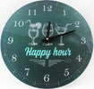 Orologio da parete vetro happy hour Casa e cucina/Decorazioni per interni/Orologi/Orologi da parete Led Mall Home - Napoli, Commerciovirtuoso.it