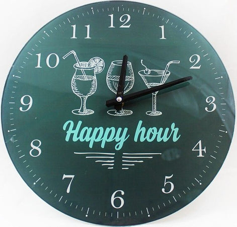 Orologio da parete vetro happy hour Casa e cucina/Decorazioni per interni/Orologi/Orologi da parete Led Mall Home - Napoli, Commerciovirtuoso.it