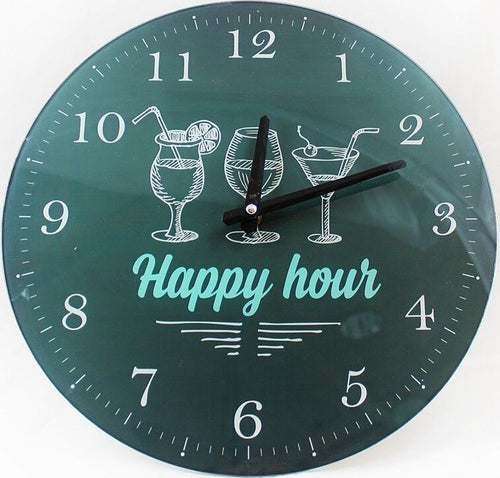 Orologio da parete vetro happy hour Casa e cucina/Decorazioni per interni/Orologi/Orologi da parete Led Mall Home - Napoli, Commerciovirtuoso.it