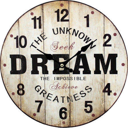 Orologio da parete vintage mdf the unknown dream Casa e cucina/Decorazioni per interni/Orologi/Orologi da parete Led Mall Home - Napoli, Commerciovirtuoso.it