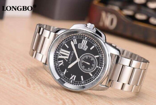 Orologio Da Polso Acciaio Longbo Uomo Silver Nero Classico Elegante Waterproof Moda/Uomo/Orologi/Orologi da polso Trade Shop italia - Napoli, Commerciovirtuoso.it