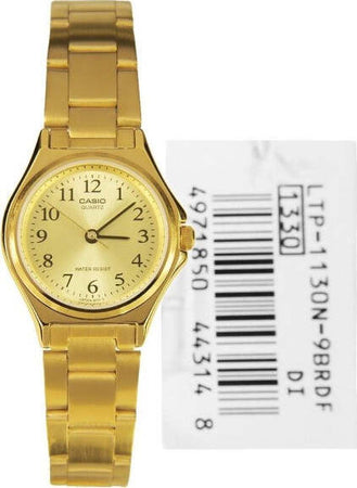 Orologio-Da-Polso-Casio-Ltp-1130n-9brdf-Analogico-Quad-Dorato-Acciaio-Oro