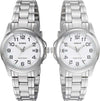 Orologio-Da-Polso-Casio-Ltp-1215a-7b-Analogico-Donna-Acciaio-Data-Q-Bianco
