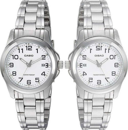 Orologio-Da-Polso-Casio-Ltp-1215a-7b-Analogico-Donna-Acciaio-Data-Q-Bianco