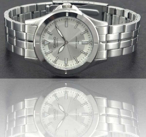 Orologio-Da-Polso-Casio-Mtp-1214a-7avdf-Analogico-Uomo-Acciaio-Fondo-Silver