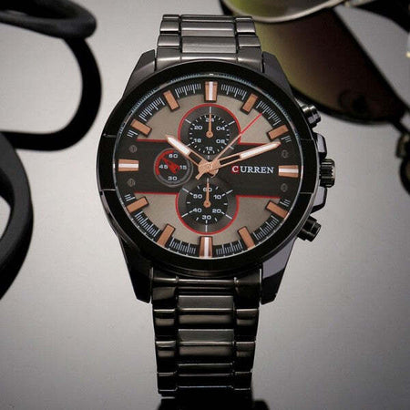 Orologio-Da-Polso-Curren-8274-Uomo-Analogico-Quarzo-Military-Nero-Nero