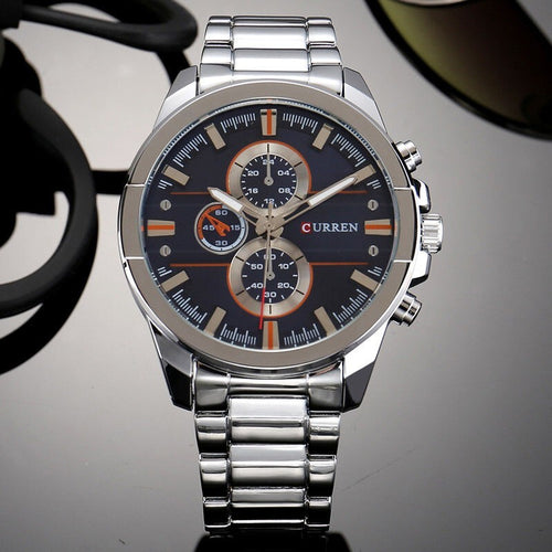 Orologio Da Polso Curren 8274 Uomo Analogico Quarzo Military Sport Silver Moda/Uomo/Orologi/Orologi da polso Trade Shop italia - Napoli, Commerciovirtuoso.it
