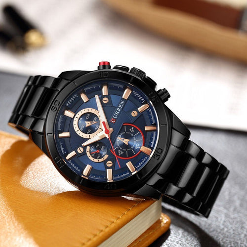 Orologio Da Polso Curren 8275 Uomo Analogico Quarzo Business Nero Blu Moda/Uomo/Orologi/Orologi da polso Trade Shop italia - Napoli, Commerciovirtuoso.it