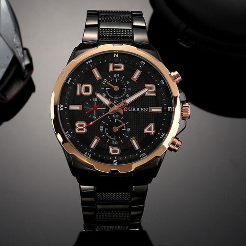 Orologio Da Polso Curren 8276 Uomo Analogico Quarzo Business Nero Oro Moda/Uomo/Orologi/Orologi da polso Trade Shop italia - Napoli, Commerciovirtuoso.it