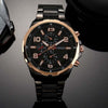 Orologio-Da-Polso-Curren-8276-Uomo-Analogico-Quarzo-Business-Nero-Oro