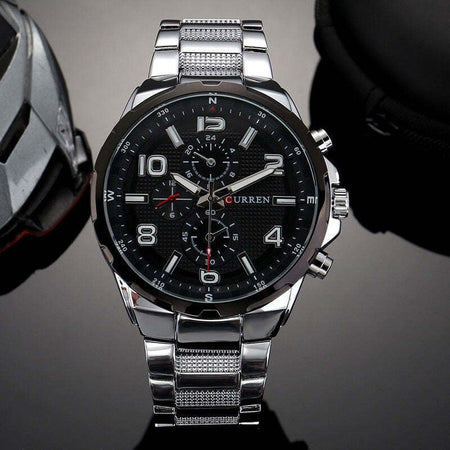 Orologio Da Polso Curren 8276 Uomo Analogico Quarzo Business Silver Nero Moda/Uomo/Orologi/Orologi da polso Trade Shop italia - Napoli, Commerciovirtuoso.it