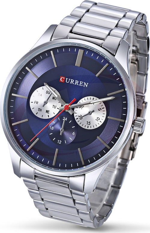 Orologio Da Polso Curren 8282 Uomo Analogico Quarzo Lusso Silver Q Blu Moda/Uomo/Orologi/Orologi da polso Trade Shop italia - Napoli, Commerciovirtuoso.it