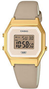 Orologio Da Polso Donna Casio La680wegl-5ef Display Digitale Cinturino in Pelle Casa Dorata