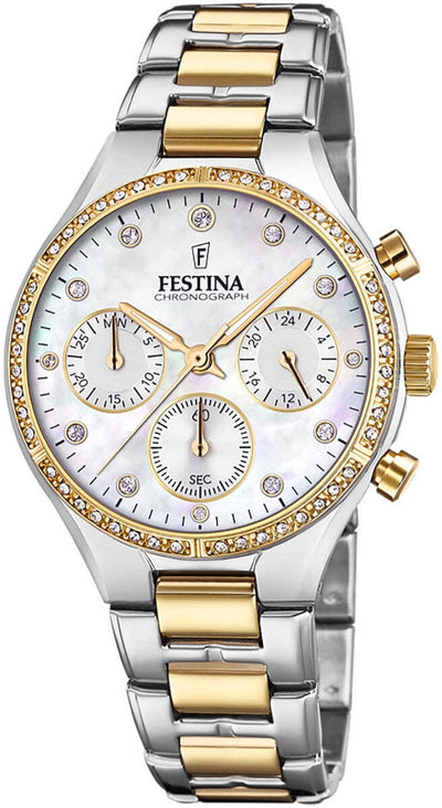Orologio Da Polso Donna Festina F20402/1 in Acciaio Quadrane Tondo