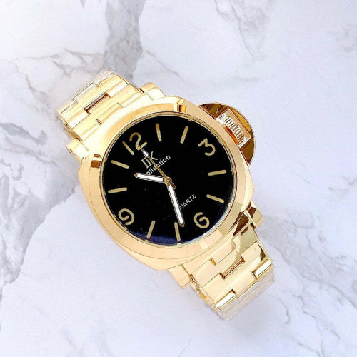 Orologio Da Polso Ik Collection Uomo Analogico Al Quarzo Grande Oro Fondo Nero Moda/Uomo/Orologi/Orologi da polso Trade Shop italia - Napoli, Commerciovirtuoso.it