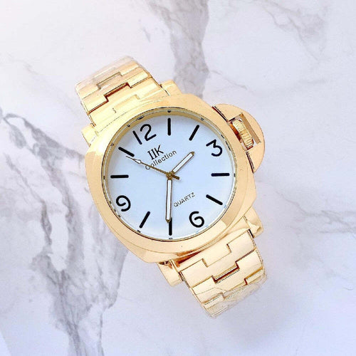 Orologio Da Polso Ik Collection Uomo Analogico Quarzo Grande Oro Fondo Bianco Moda/Uomo/Orologi/Orologi da polso Trade Shop italia - Napoli, Commerciovirtuoso.it