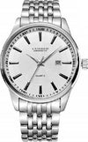 Orologio-Da-Polso-Per-Uomo-Analogico-Quadrante-Bianco-Cinturino-Metallo-Curren